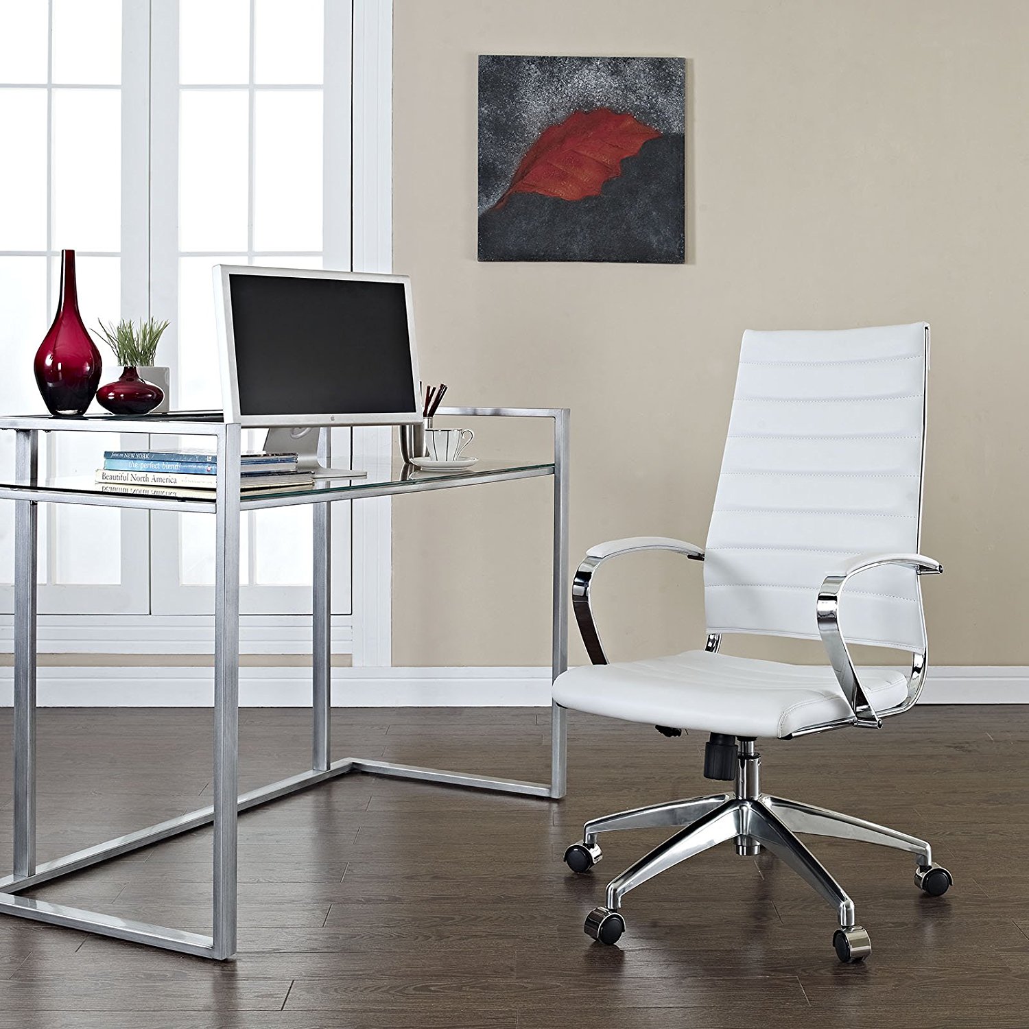 LexMod Jive Ribbed High Back Executive Office Chair