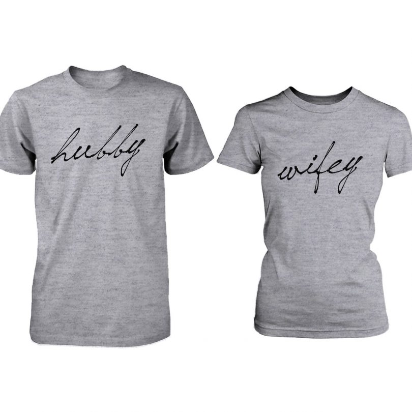 Hubby & Wifey Matching Couple Shirts