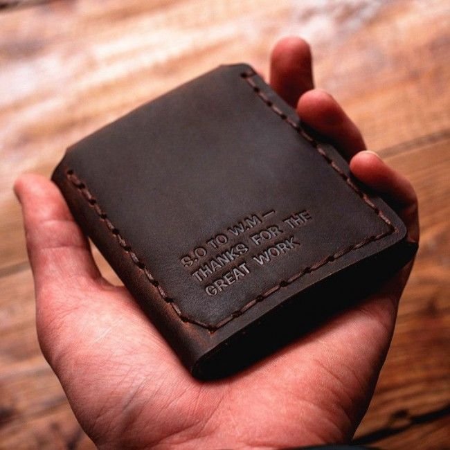 Walter Mitty Retro Handmade Genuine Crazy Horse Leather Wallet