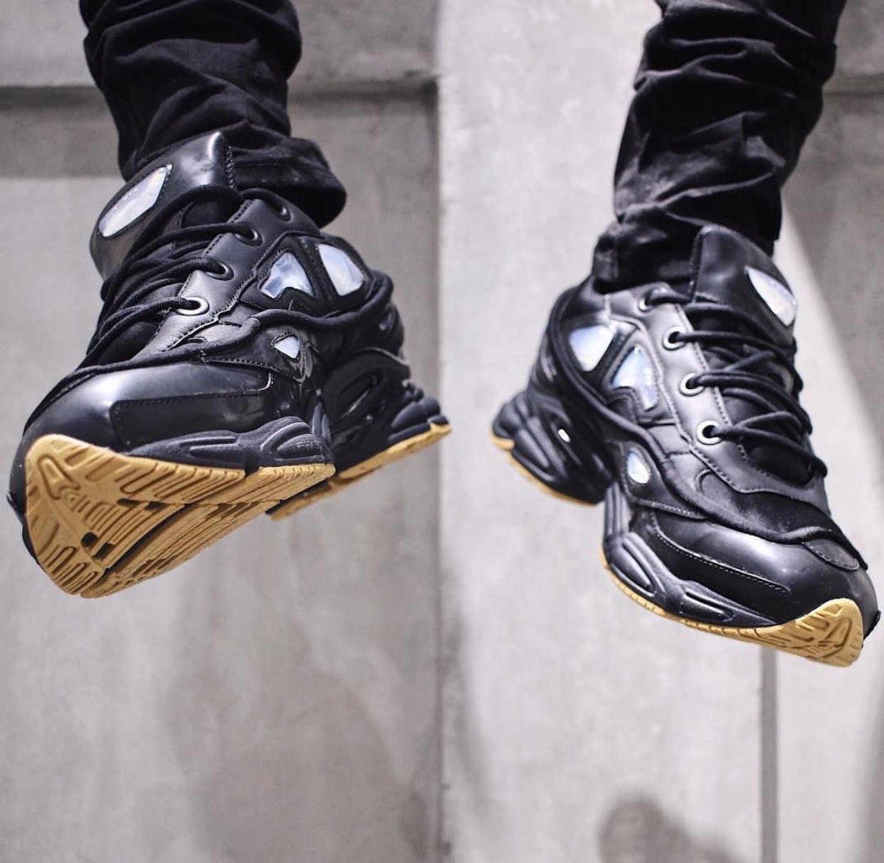 Raf Simons Black adidas Originals Edition Ozweego Bunny Sneakers Â» Petagadget