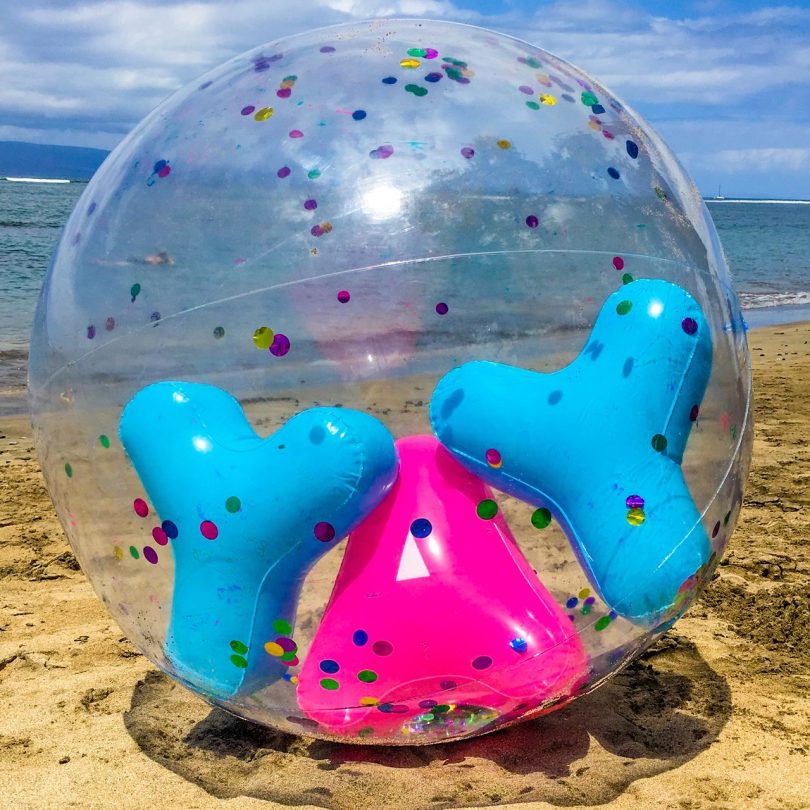 Giant YAY Confetti Beach Ball
