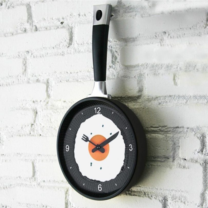 Creative Omelette Fry Pan Wall Clock
