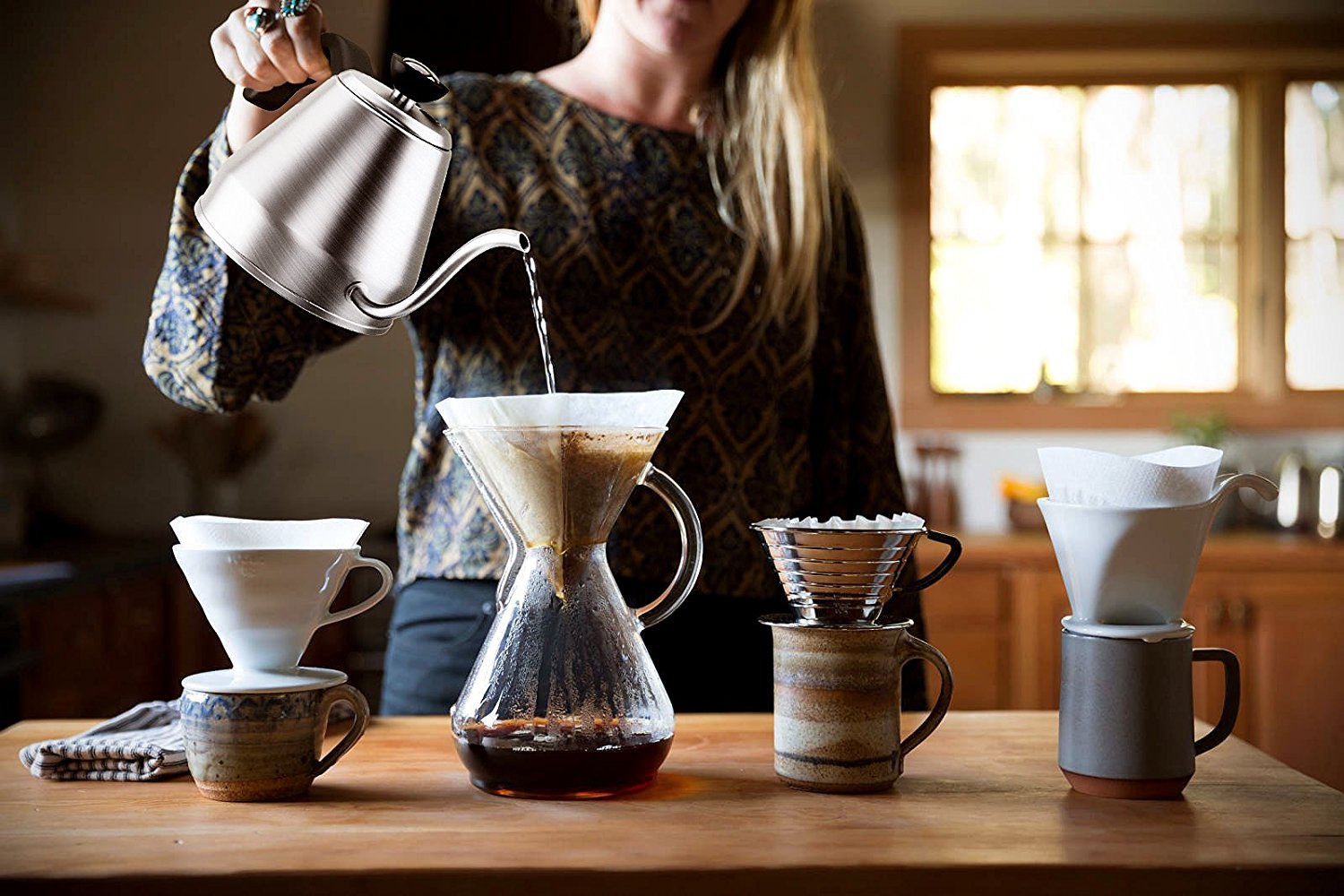 Gooseneck Pour Over Coffee Hand Dripper Kettle