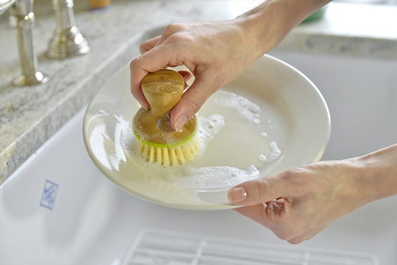 Bubble Up ceramic soap dispenser & dish brush