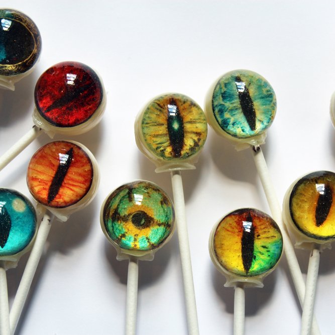 Creature Eyes Lollipops by Vintage Confections