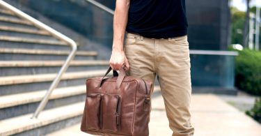 Brown Leather Equz Messenger Bag