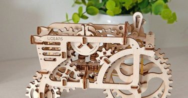 Wooden Tractor 3D Puzzle Tinker Toy by UGEARS