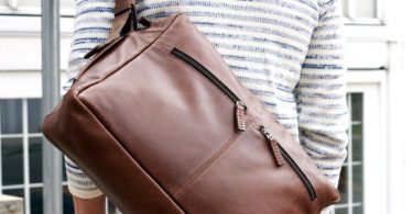 Brown Leather Addox Messenger Bag