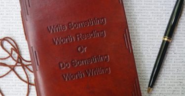 Write Something Worth Reading Handmade Leather Journal