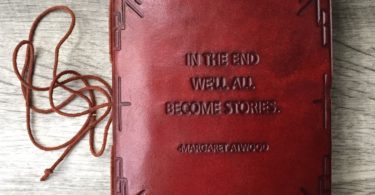 We All Become Stories Handmade Leather Journal