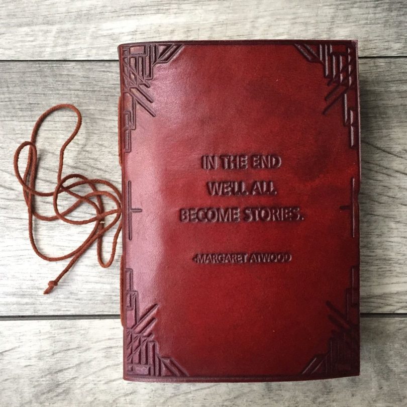 We All Become Stories Handmade Leather Journal