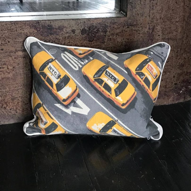 NYC Yellow Cab Cushion Cover