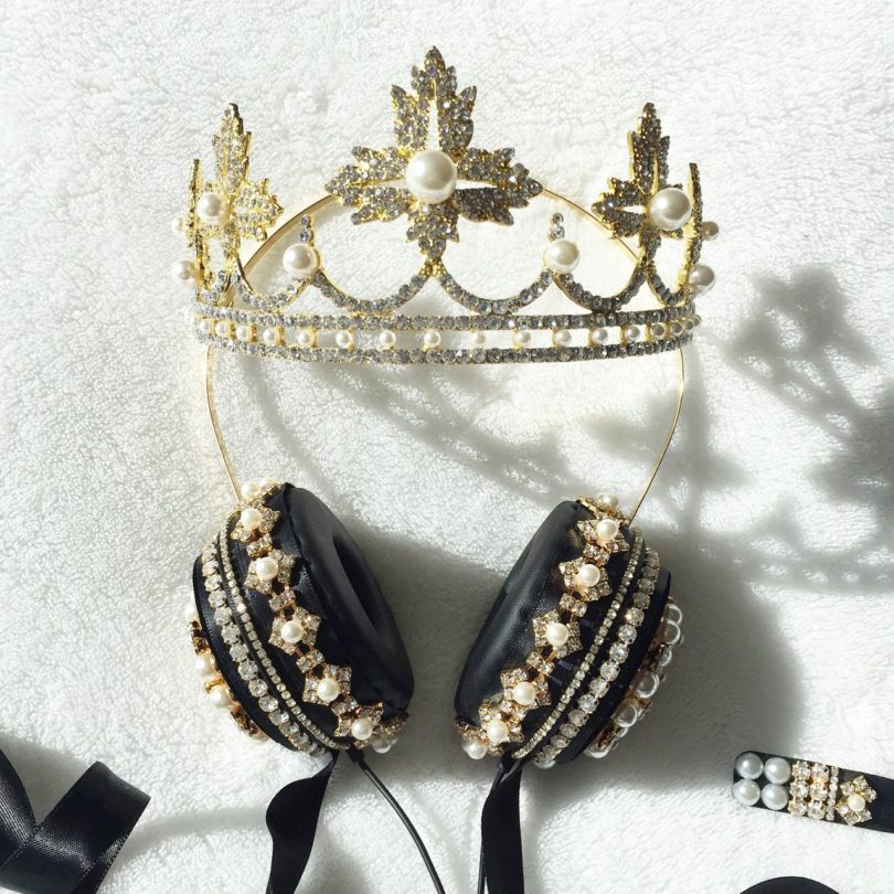 Black Queen Tiara Headphones by Lit Headphones