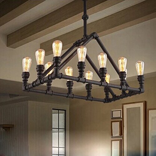 Industrial Retro Vintage Antique Pipe Chandelier