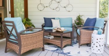Leisure Made 4 Piece Thompson Wicker Seating
