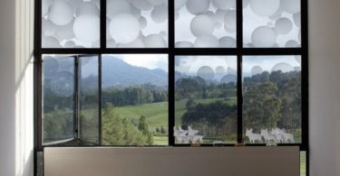 White Floating Balls Window Film