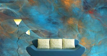 Abstract Shapes Made of Fractal Textures Wall Mural