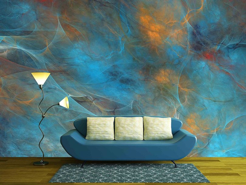 Abstract Shapes Made of Fractal Textures Wall Mural