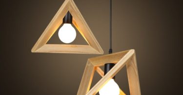 Geometric Wooden Pendant Lights