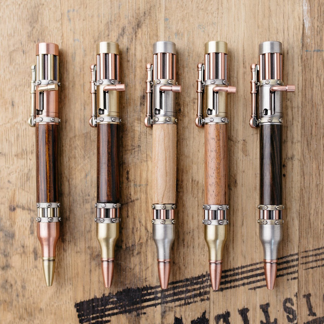 Hand Crafted Bolt Action Steampunk Pens