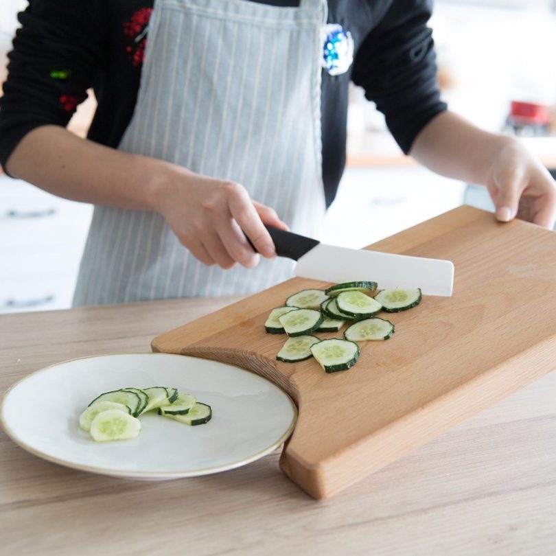 Wooden Cutting Board With Storage