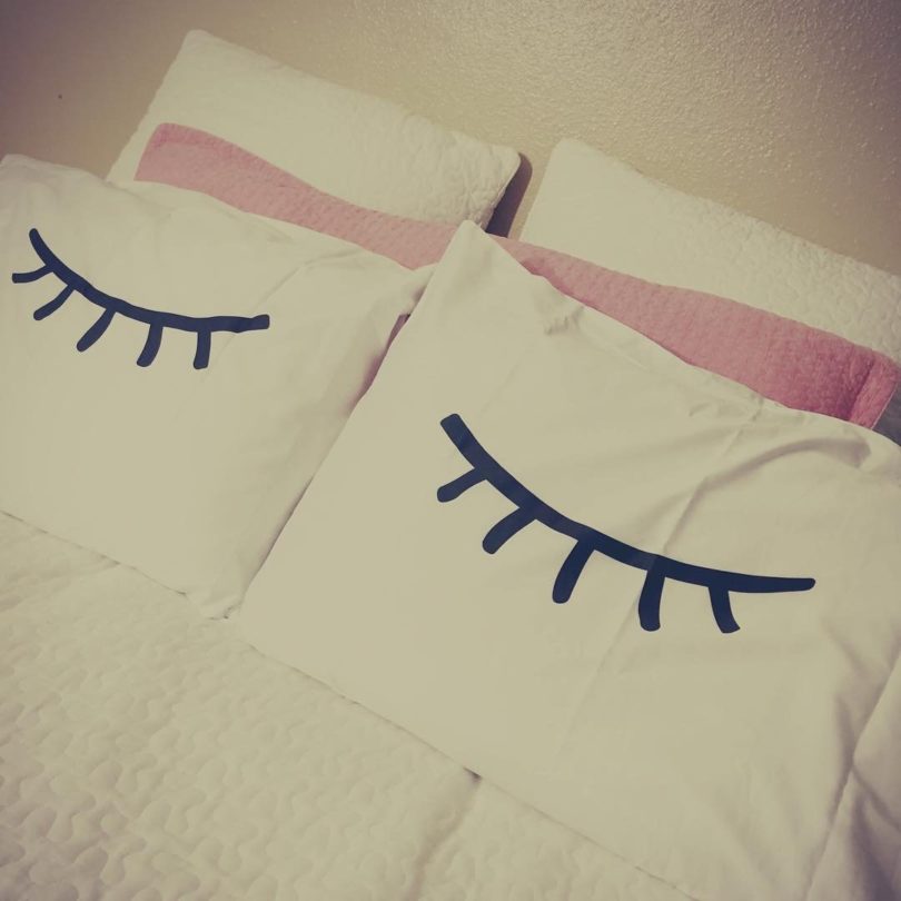 Sleeping Eyelashes Pillowcases