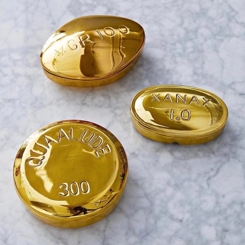 Brass Pill Boxes by Jonathan Adler