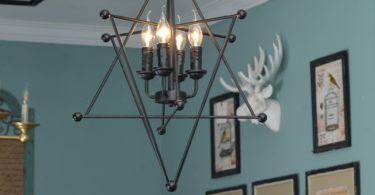 Black Vintage 8-Point Star Chandelier