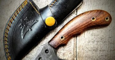HT-101 Custom Handmade Damascus Skinner Knife