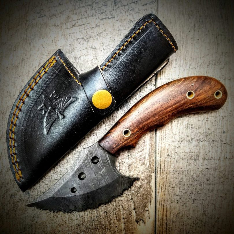 HT-101 Custom Handmade Damascus Skinner Knife