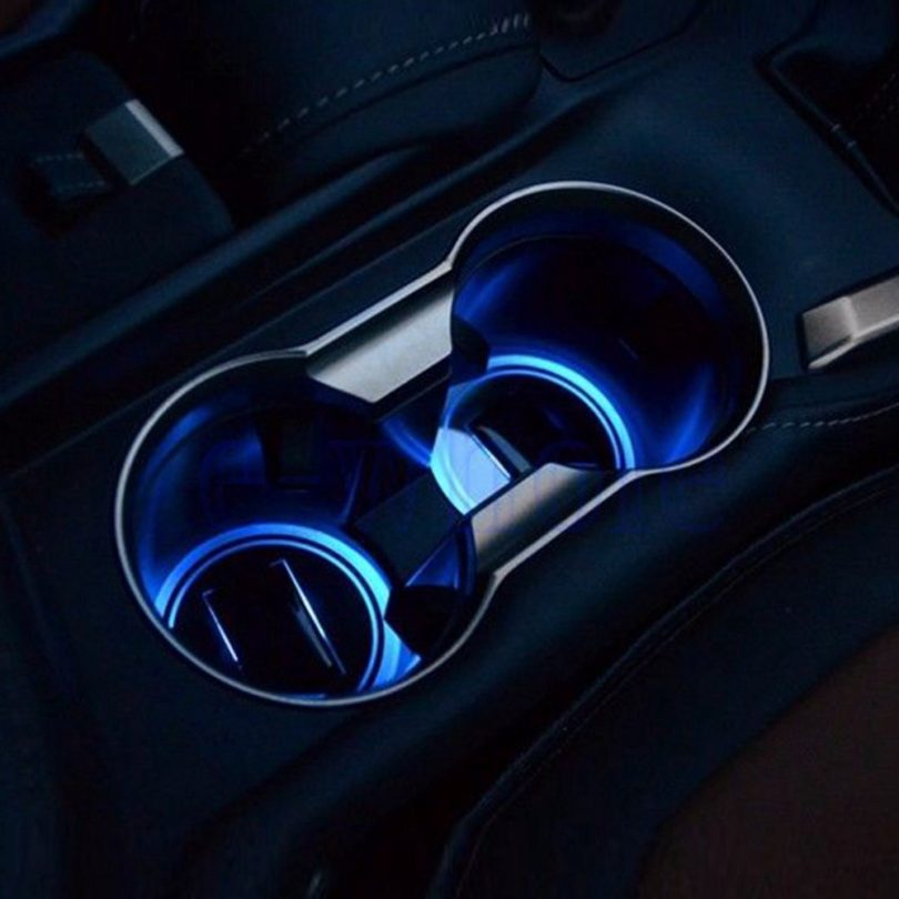 Solar LED Car Cup Holder Bottom Pad