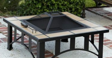 Fire Sense Tuscan Tile Mission Style Square Fire Pit