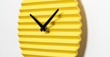 Yellow Wave Clock