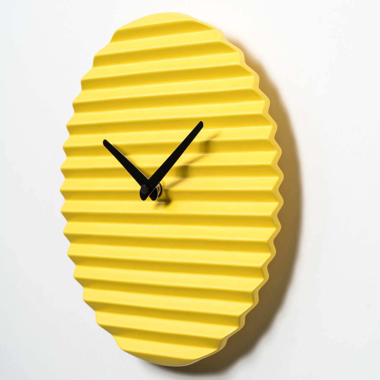 Yellow Wave Clock