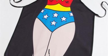Wonderwomen Be The Character Adult Size 100% Cotton Adjustable Black Apron