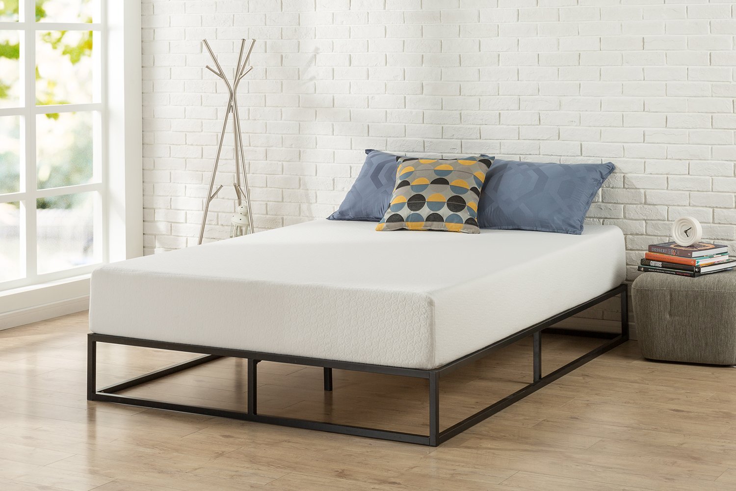 Zinus Bed Frame - Zinus Joseph 18" Platforma Bed Frame & Mattress Foundation ... / Curtis grey full upholstered platform bed frame: