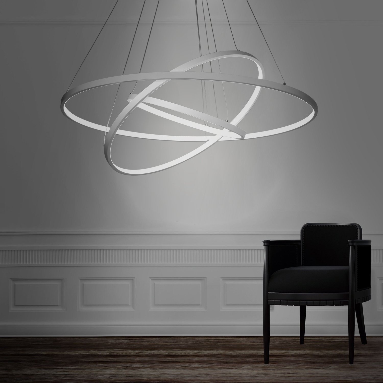 Modern 3 Rings Large LED Pendant Light