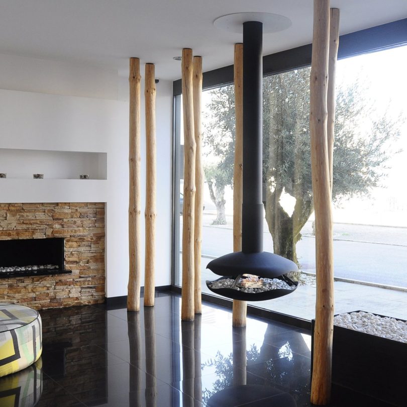 Perola Hanging Fireplace