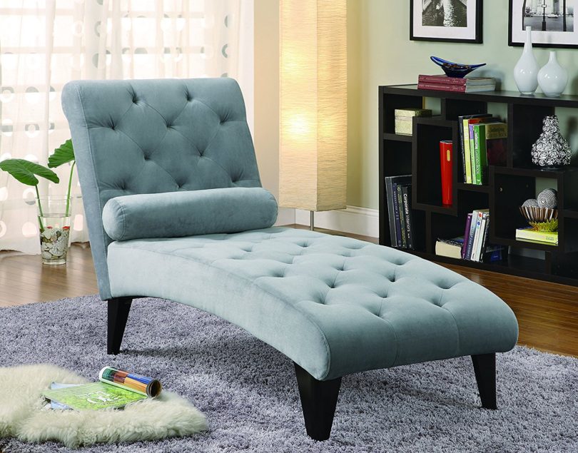 Cleveland Grey Fabric Chaise Lounge Chair