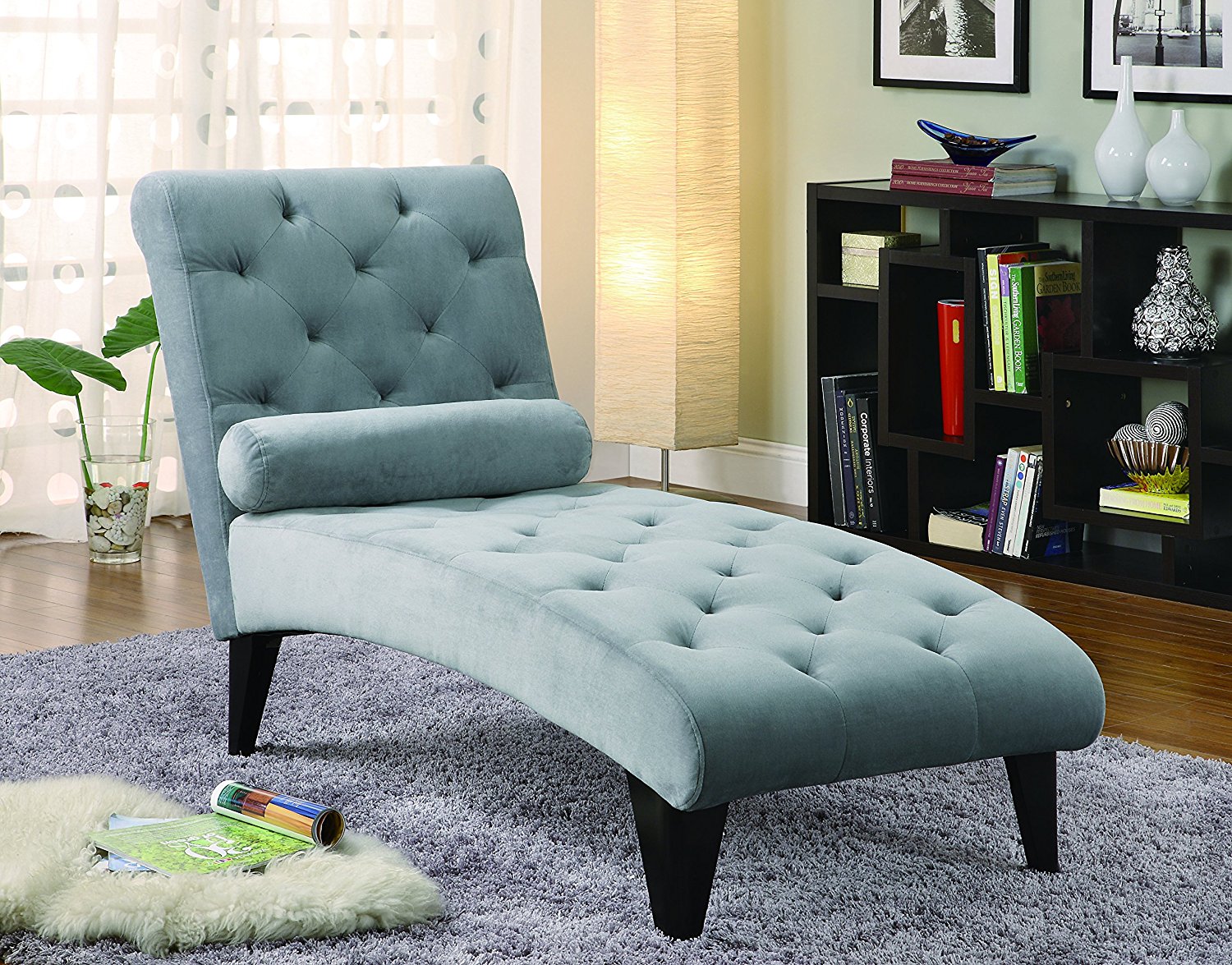 Cleveland Grey Fabric Chaise Lounge Chair » Petagadget