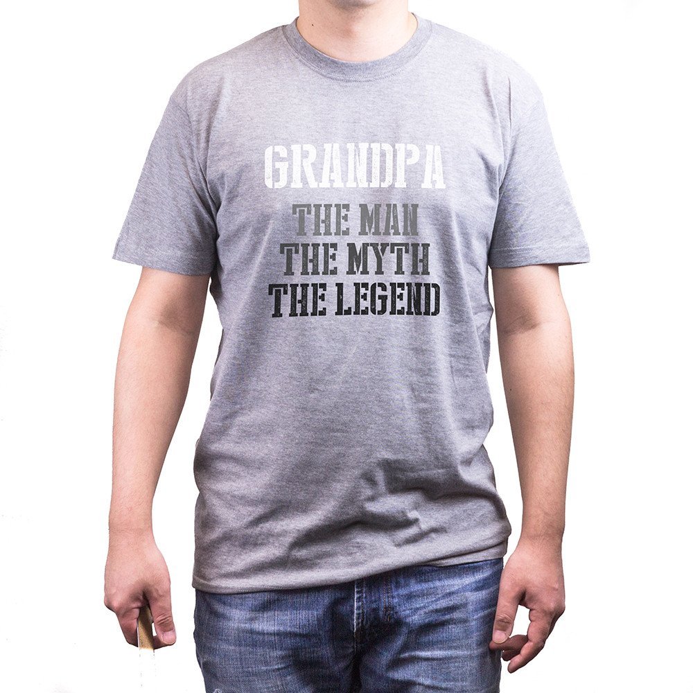 Grandpa Man Myth Legend Grey T-Shirt