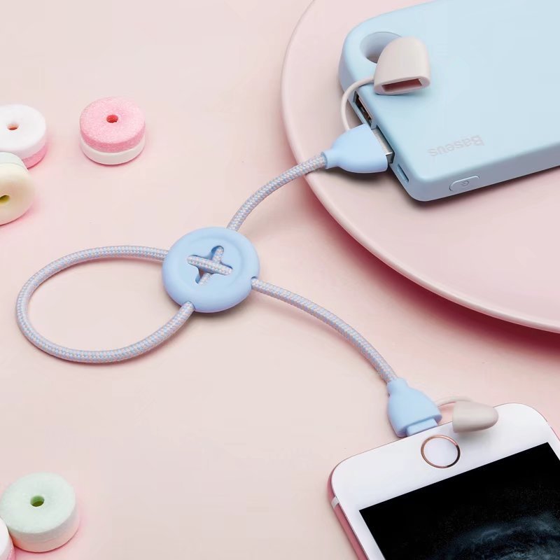 Braided Button Lightning Cable