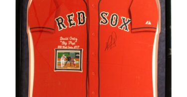 David Ortiz Elite Framed Signed Authentic Red Sox Alternate Jersey