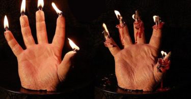 Bleeding Hand Candle