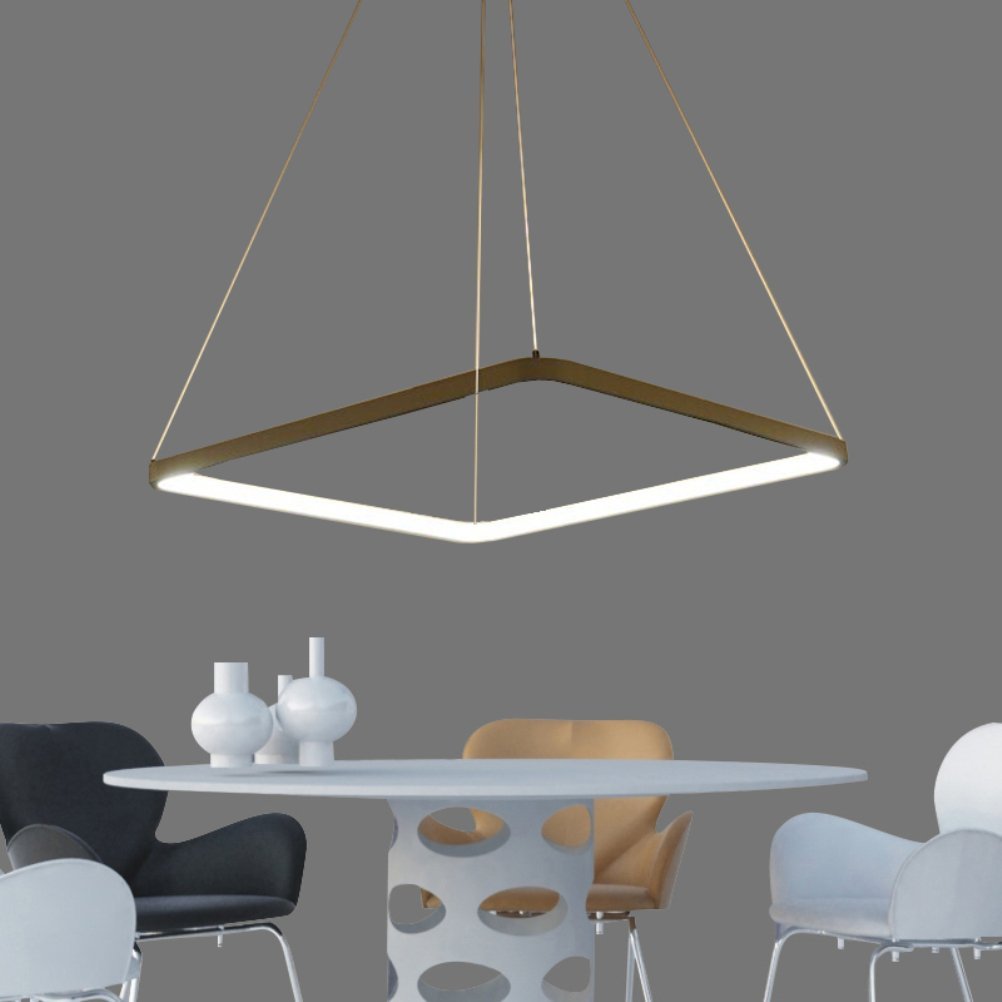Modern Square White LED Pendant Light