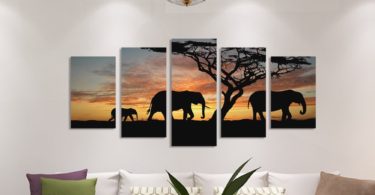 Elephants Walking HD Print Set