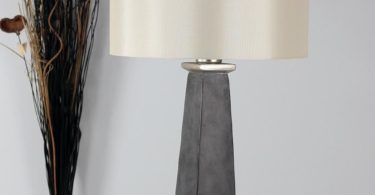 Sunnydaze Indoor/Outdoor Modern Concrete Pillar Table Lamp
