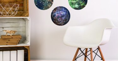 Space Galaxy Geometry Wall Decals