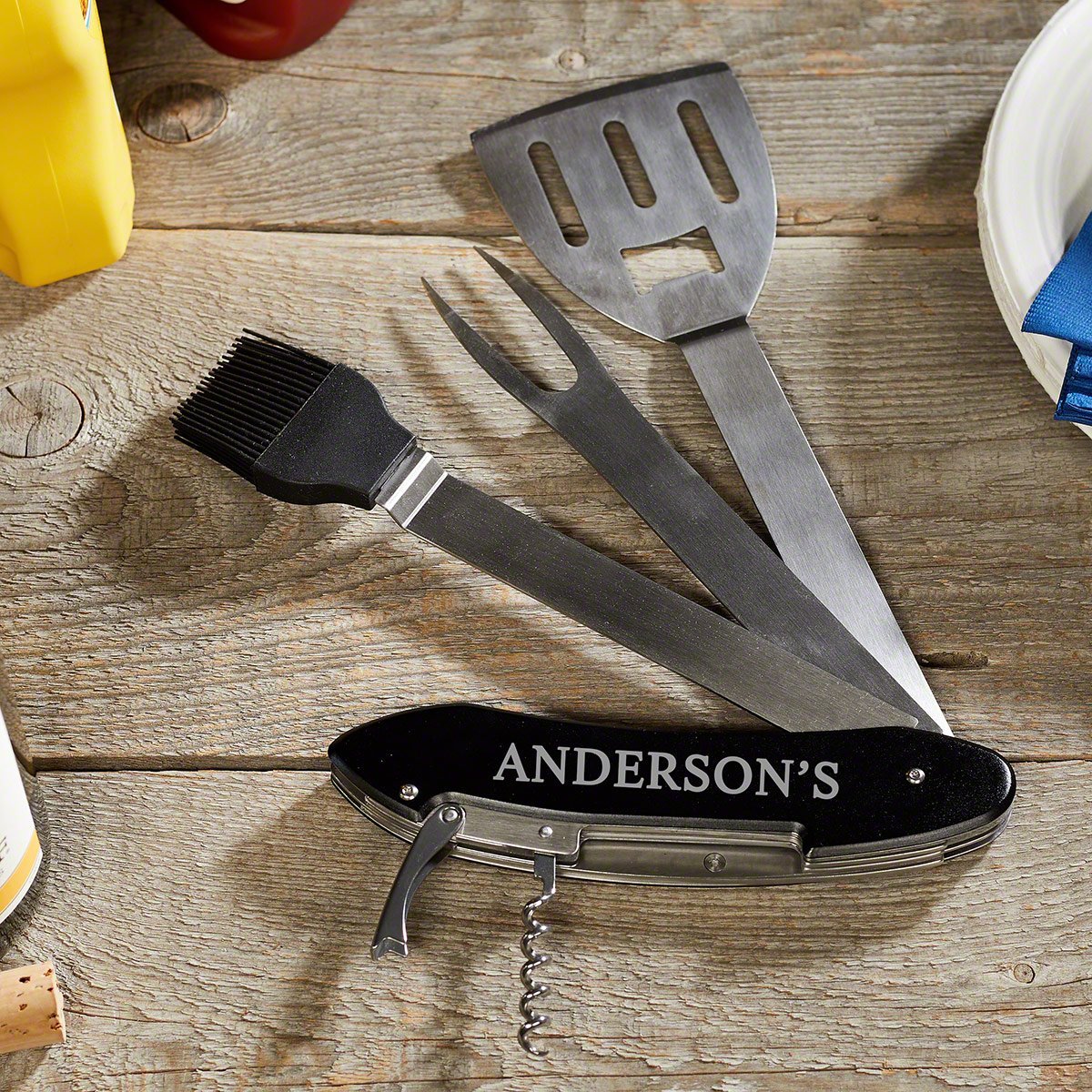 All-in-One Folding BBQ Tools & Bar Accessories