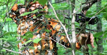 Blaze Orange 3D Leafy Camo Camouflage Ghillie Suit for Hunting or Wildlife Photography by See3D